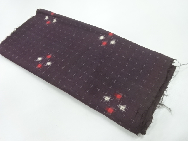 アンティーク　抽象花模様織出し着物洗い張り